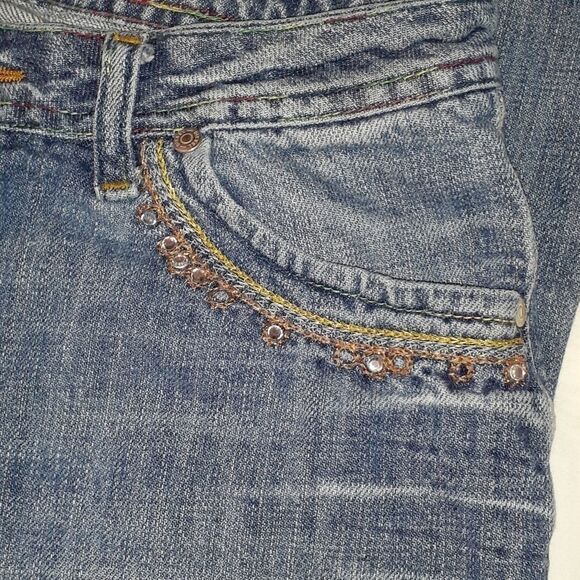 Diesel Crystal Embellished Jeans Straight Leg 32 - Picture 5 of 13